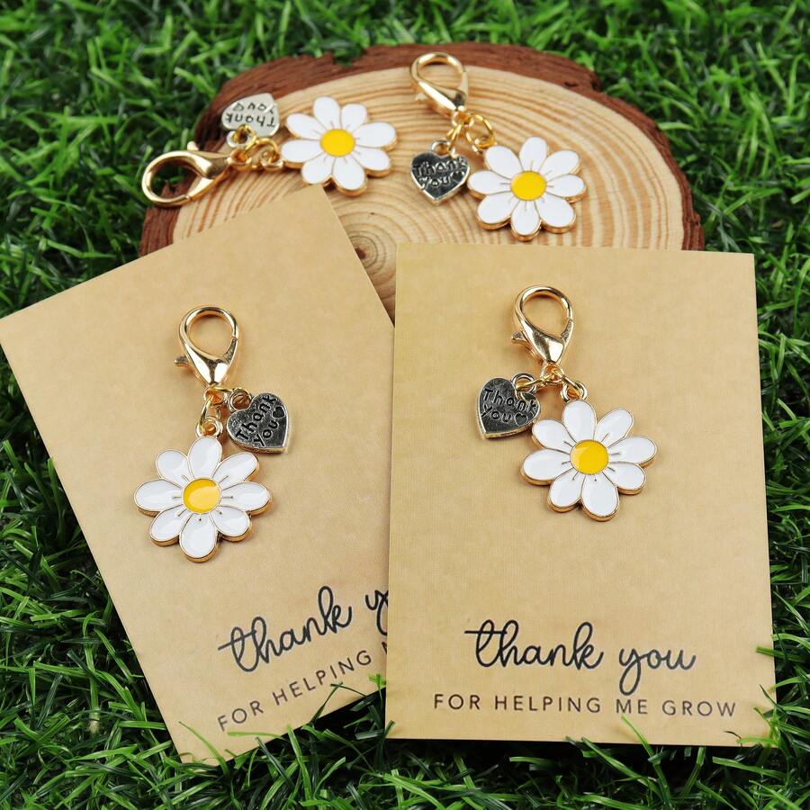 Enamel Daisy Keychains With Th - The Plant Parent recension och pris