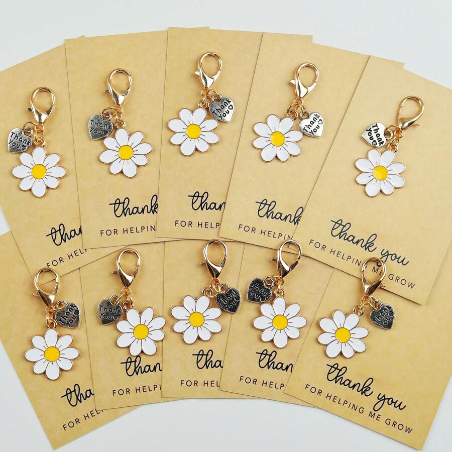 Enamel Daisy Keychains With Th - The Plant Parent recension och pris